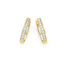 9ct-Two-Tone-Gold-Diamond-Huggie-Hoop-Earrings Sale
