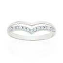 9ct-White-Gold-Diamond-V-Shape-Ring Sale