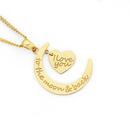 9ct-Gold-Moon-and-Heart-Pendant Sale