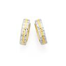 9ct-Gold-Two-Tone-10mm-Reversible-Huggie-Earrings Sale