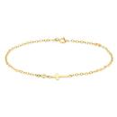 9ct-Gold-17cm-Diamond-Cross-Trace-Bracelet Sale