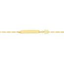 9ct-Gold-14cm-Figaro-Butterfly-Charm-ID-Bracelet Sale