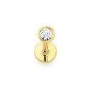 9ct-Gold-Diamond-Bezet-Set-Labret Sale