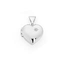Sterling-Silver-Diamond-Star-Puff-Heart-Locket Sale