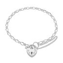 Sterling-Silver-145cm-Figaro-11-Padlock-Bracelet Sale