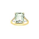 9ct-Gold-Green-Amethyst-Emerald-Cut-Dress-Ring Sale