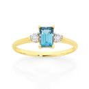 9ct-Gold-London-Blue-Topaz-Diamond-Ring Sale