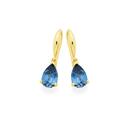 9ct-Gold-Created-Celyon-Sapphire-Pear-Drop-Hook-Earrings Sale