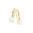 9ct-Gold-Cultured-Freshwater-Pearl-Diamond-Earrings Sale