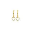 9ct-Gold-Cubic-Zirconia-Half-Hoop-Stud-Earrings Sale