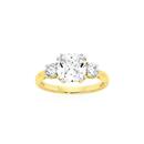 9ct-Gold-Cubic-Zirconia-Trilogy-Ring Sale