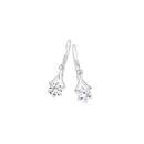 Silver-CZ-Wishbone-Drop-Hook-Earrings Sale