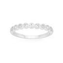 Silver-CZ-Fine-Bezel-Stacker-Ring-Size-R Sale