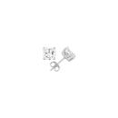 Silver-Cushion-Cut-CZ-Scroll-Stud-Earrings Sale
