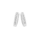 Silver-CZ-3x12mm-Huggie-Earrings Sale
