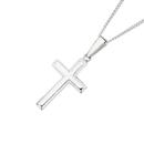 Silver-20mm-Fine-Bevelled-Cross-Pendant Sale