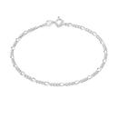 Silver-19cm-Figaro-Bracelet Sale