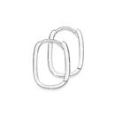Silver-Medium-Oblong-Hoop-Earrings Sale