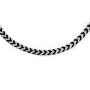 Stainless-Steel-55cm-Oxidised-Matte-Foxtail-Gents-Chain Sale