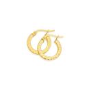 9ct-Gold-10mm-Diamond-cut-Square-Tube-Hoop-Earrings Sale