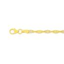 9ct-Gold-Two-Tone-19cm-Solid-Infinity-Bracelet Sale