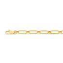 9ct-Gold-19cm-Solid-11-Round-Oval-Link-Bracelet Sale