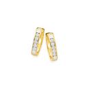 9ct-Gold-Diamond-Channel-Set-Huggie-Earrings Sale
