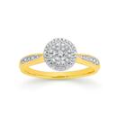 9ct-Gold-Diamond-Round-Cluster-Ring Sale