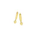 9ct-Gold-15x10mm-Hoop-Earrings-With-Heart-Drop Sale
