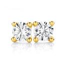 18ct-Gold-2-Diamonds-Earrings Sale