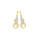 9ct-Gold-Diamond-Infinity-Drop-Stud-Earrings Sale