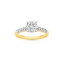 9ct-Gold-Diamond-Round-Cluster-Ring Sale