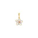9ct-Gold-Tri-Tone-Flower-Pendant Sale