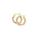 9ct-Gold-Tri-Tone-12mm-Open-Plait-Hoop-Earrings Sale