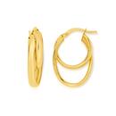 9ct-Gold-12x18mm-Double-Round-and-Oval-Hoop-Earrings Sale
