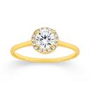 9ct-Gold-Cubic-Zirconia-Ring Sale