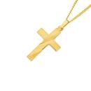 9ct-Gold-Striped-Cross-Pendant Sale