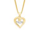 9ct-Gold-Two-Tone-Mum-Heart-Pendant Sale