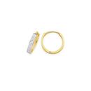 9ct-Gold-Two-Tone-11mm-Diamond-Cut-Sparkle-Huggie-Earrings Sale