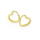 9ct-Gold-Polished-Offset-Huggie-Earrings Sale