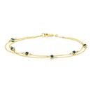 9ct-Gold-19cm-Double-Strand-Evil-Eye-Bracelet Sale