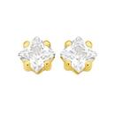 9ct-Gold-Cubic-Zirconia-Stud-Earrings Sale