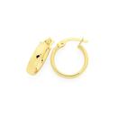 9ct-Gold-3x10mm-Half-Round-Hoop-Earrings Sale