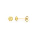 9ct-Gold-4mm-Diamond-cut-Button-Stud-Earrings Sale
