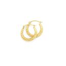 9ct-Gold-10mm-Textured-Creole-Earrings Sale