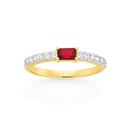 9ct-Gold-Created-Ruby-Cubic-Zirconia-Ring Sale
