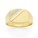 9ct-Gold-Diamond-Signet-Mens-Ring Sale