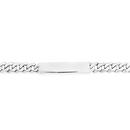 Silver-21cm-Solid-Curb-ID-Bracelet Sale