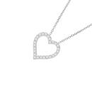 Silver-45cm-CZ-Open-Heart-Necklace Sale