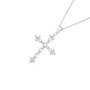 Silver-Large-CZ-Cross-Pendant Sale